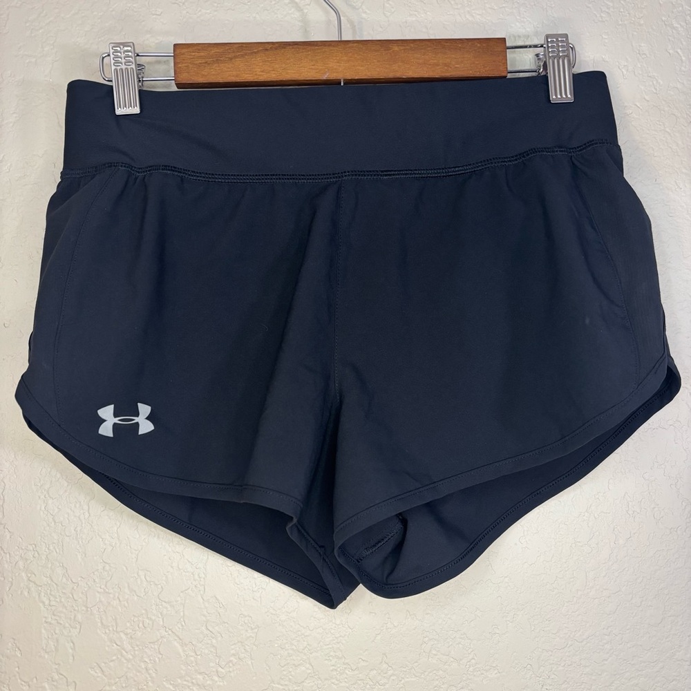 Under Armour Women's Athletic Sporty Black Shorts Size M - Picture 6 of 12